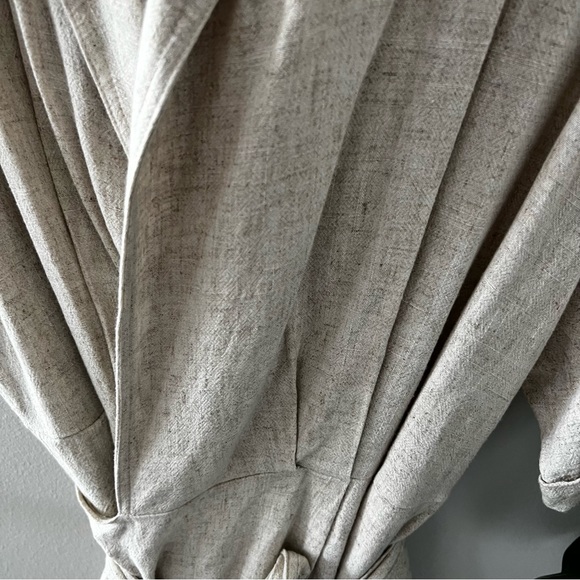 The Lullaby Club Natalie Wrap Dress in Oat - Picture 4 of 9